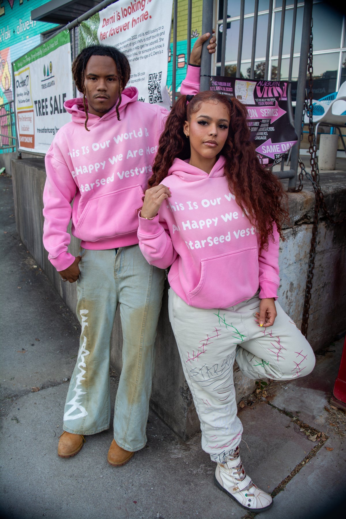 Pink 'Our World' Hoodie