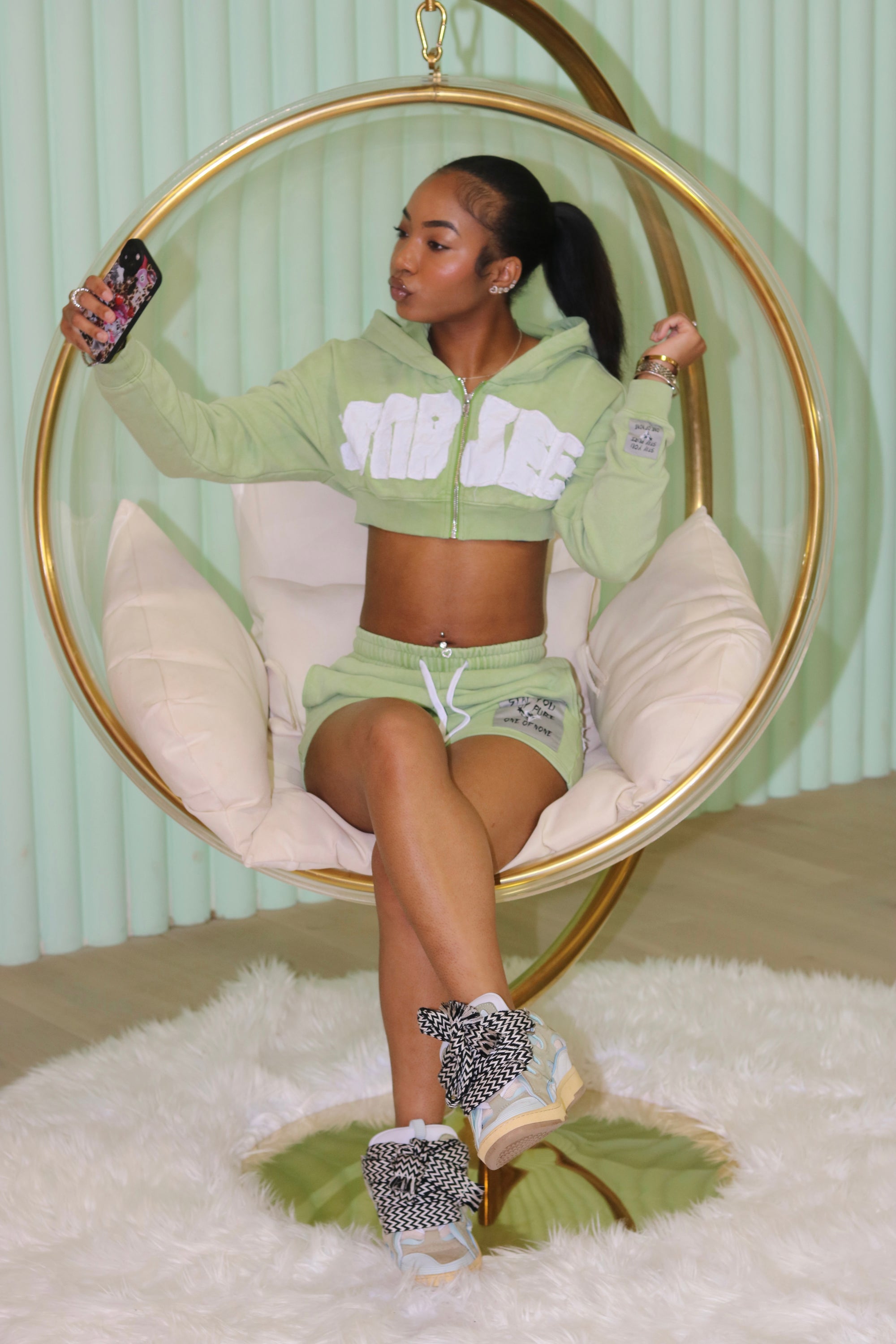 Sage Green 'One Of None' Hoodie